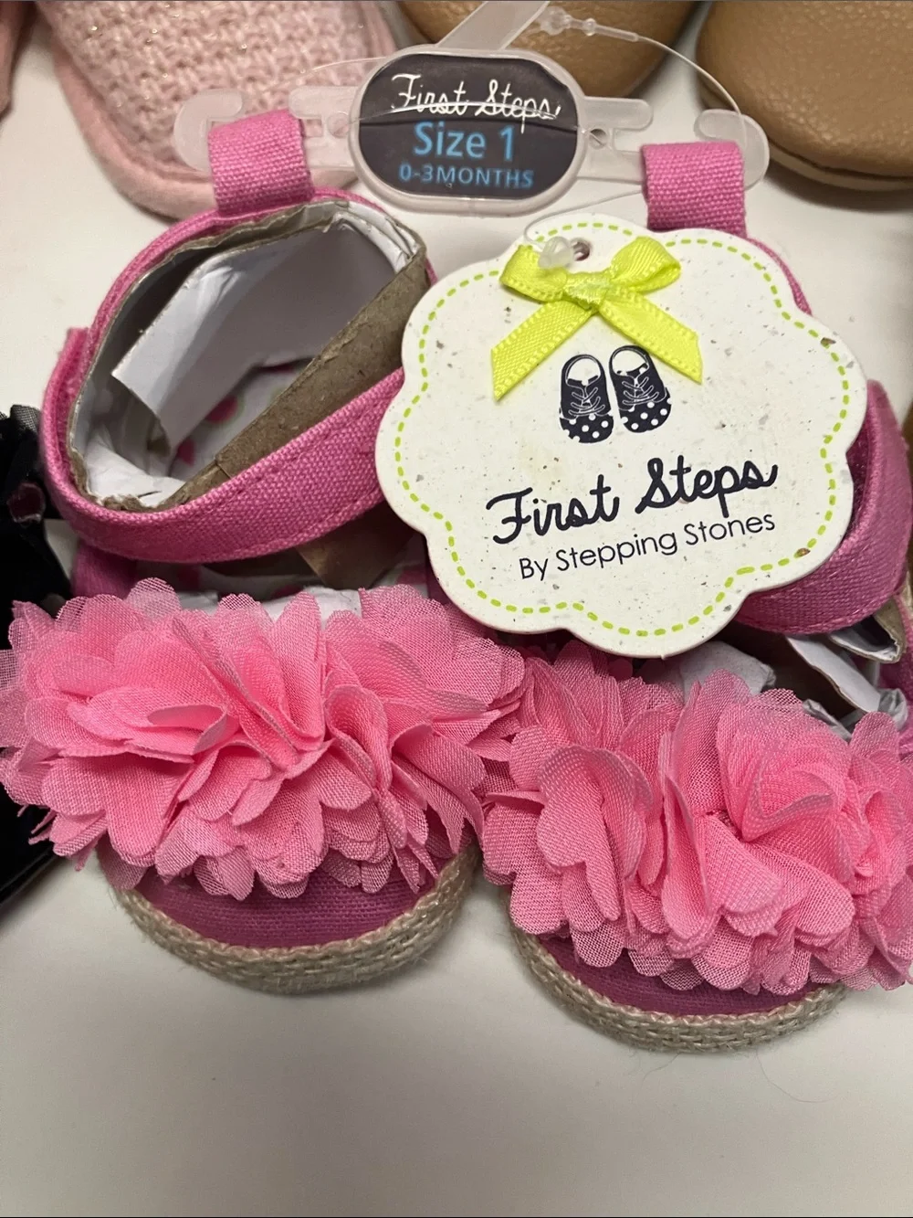 Five pairs Size 1 girls baby shoe lot